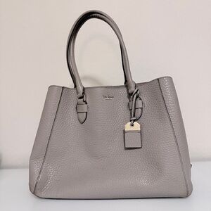 Kate Spade Shawna Carter Gray Leather Tote Bag